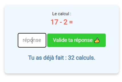 addition et soustraction simple